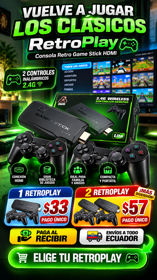Playretro stick ¿Listo para volver a jugar los clásicos?